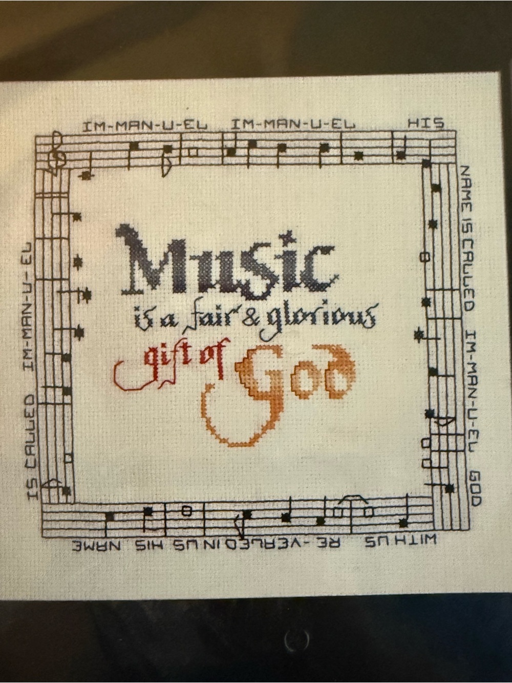 NEW Janlynn Cross Stitch Kit #64-10 Music Theme 10”x 10”